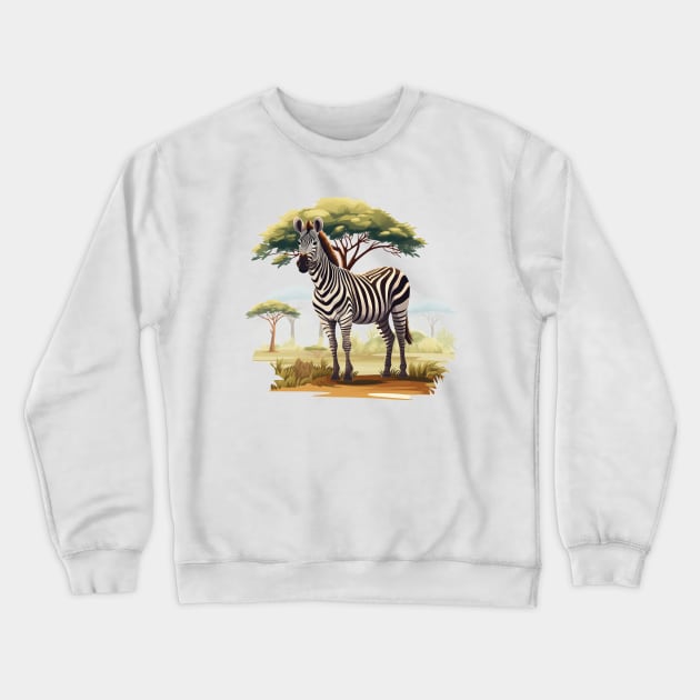 Zebra Lover Crewneck Sweatshirt by zooleisurelife